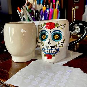 Sugar Skull Mugs by Stoneware